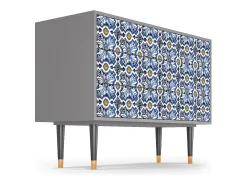 Aparador - 115х84х41 cm - S3 - Lovely Cornflowers, Gris