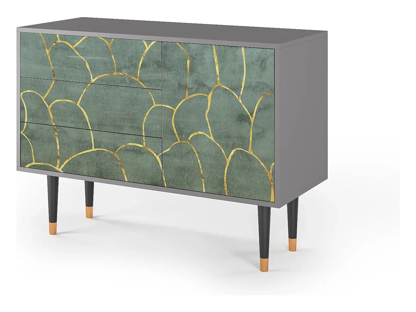 Aparador - 115х84х41 cm - S3 - Magnificent Water Lily, Gris