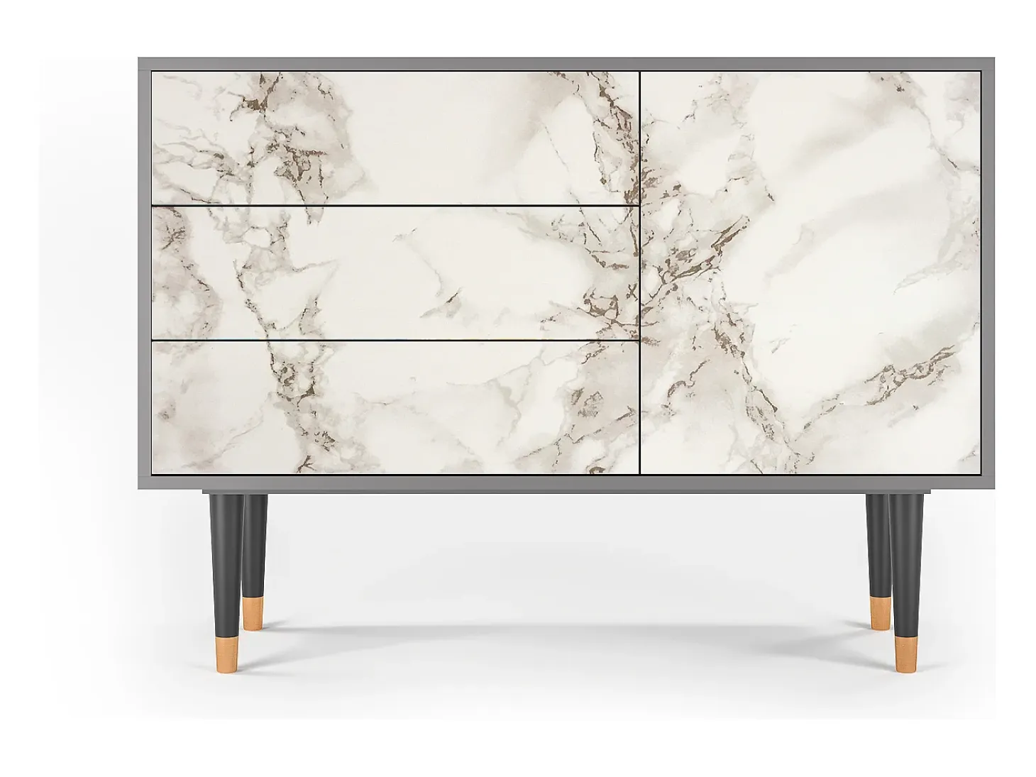 Aparador - 115х84х41 cm - S3 - Milk Marble, Gris