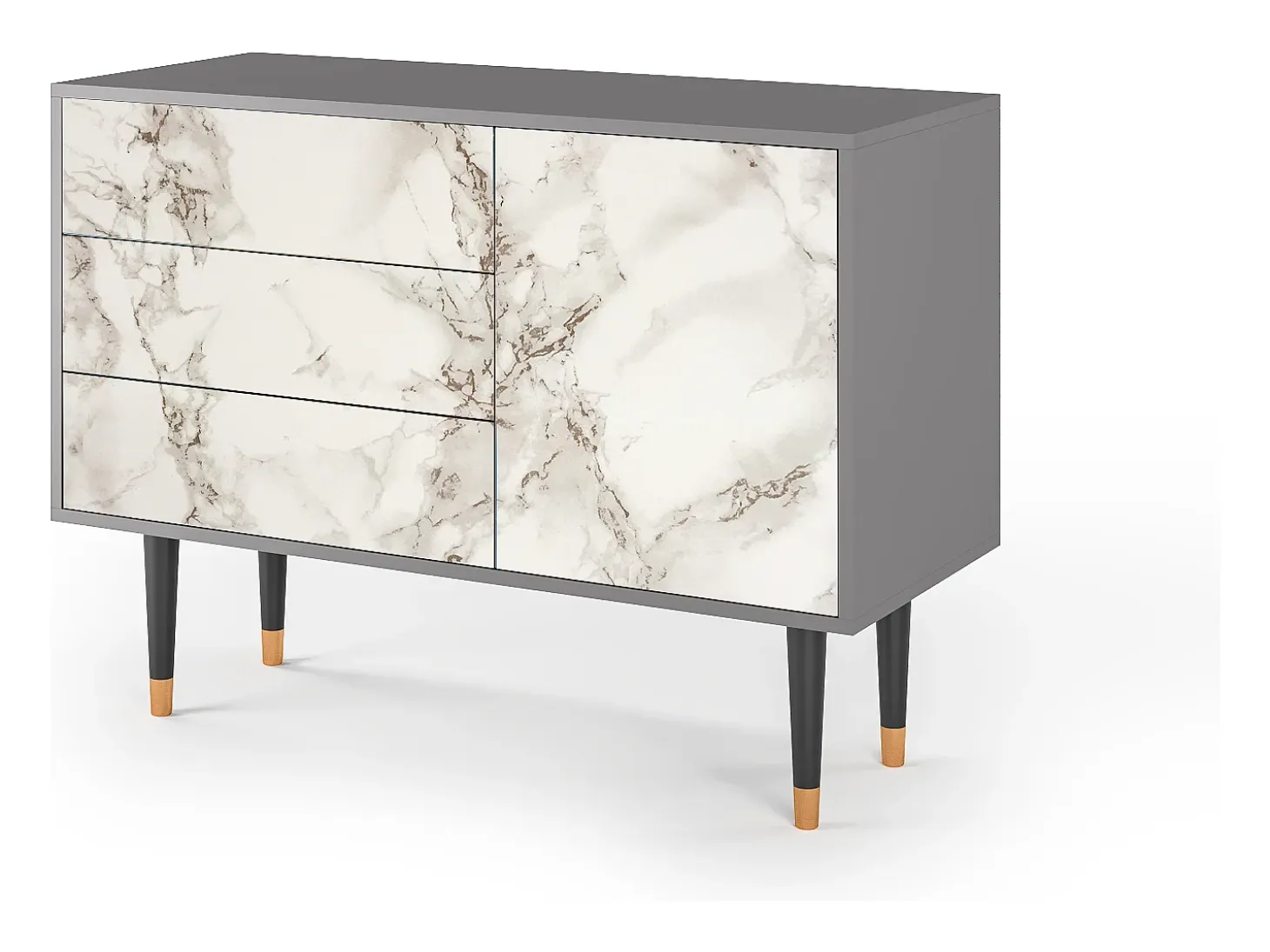 Aparador - 115х84х41 cm - S3 - Milk Marble, Gris