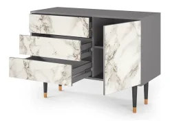 Aparador - 115х84х41 cm - S3 - Milk Marble, Gris