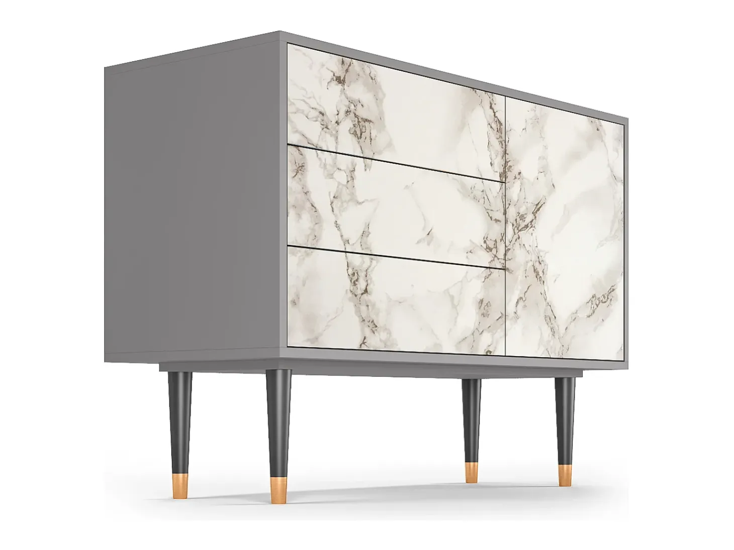 Aparador - 115х84х41 cm - S3 - Milk Marble, Gris