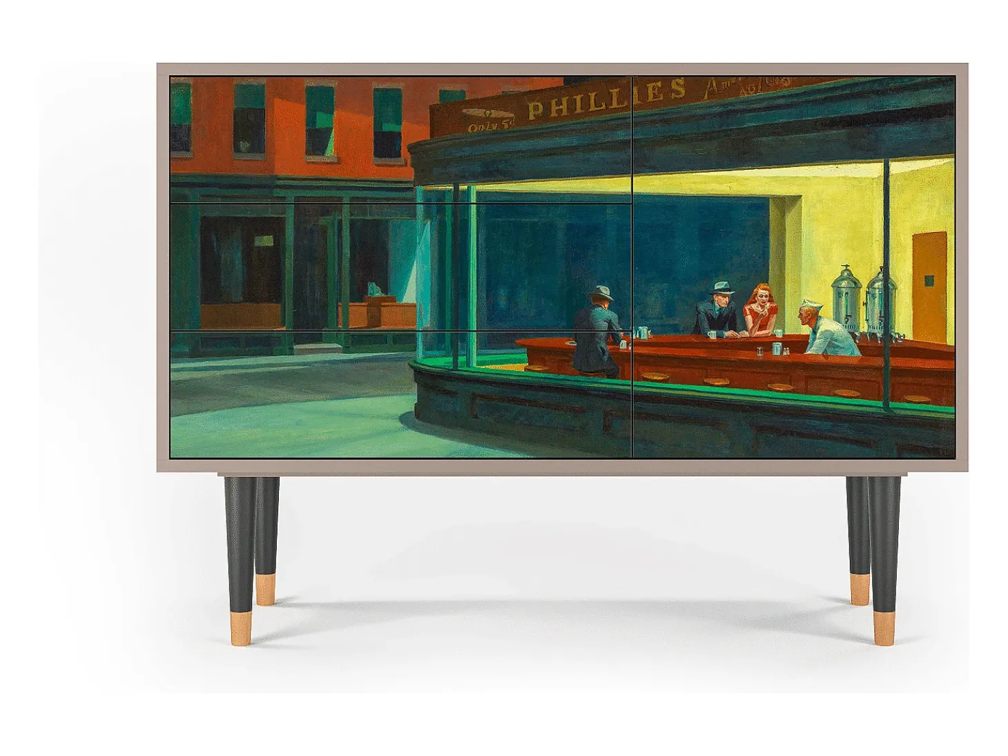 Aparador - 115х84х41 cm - S3 - Nighthawks by Hopper, Latte