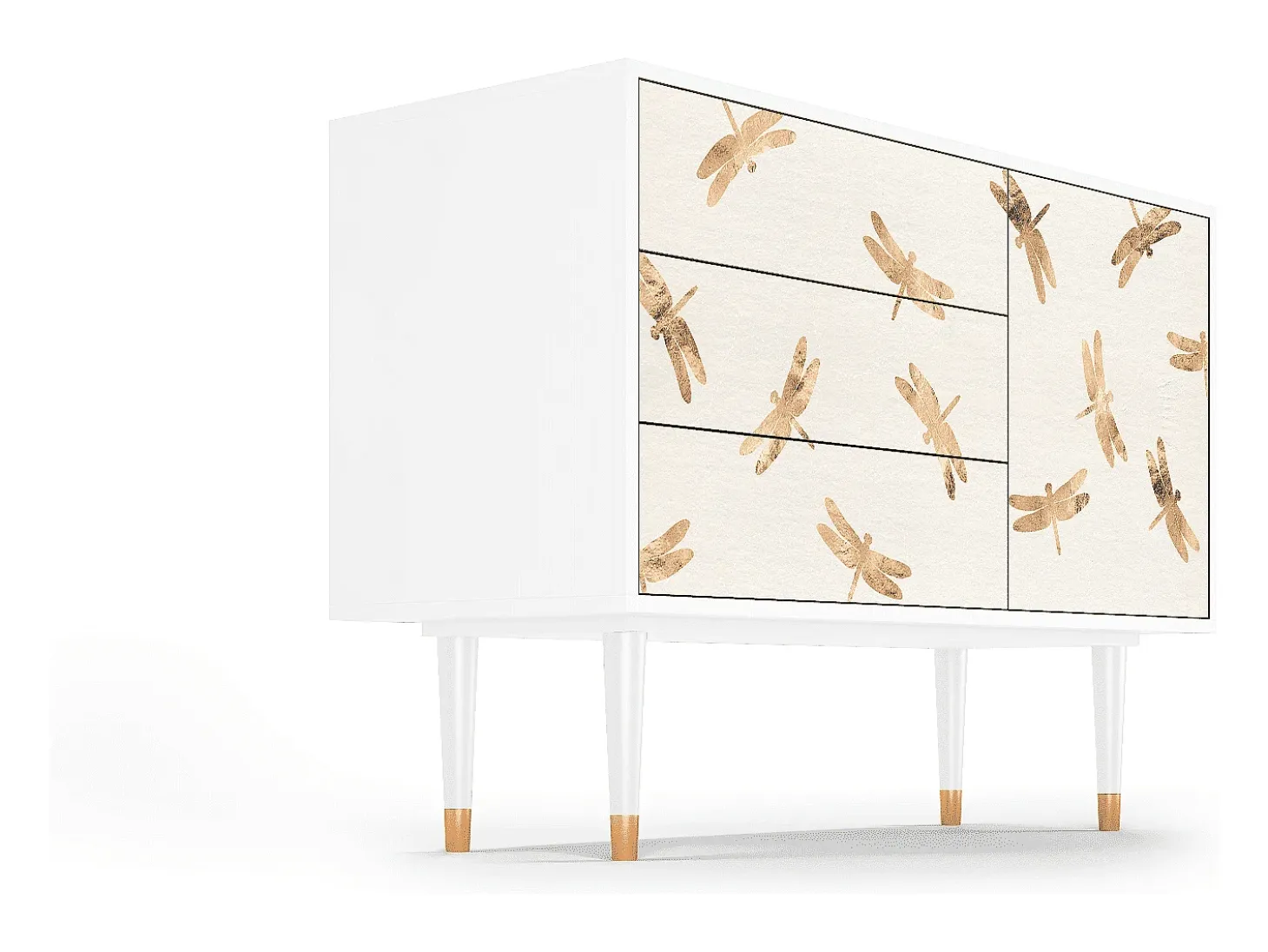 Aparador - 115х84х41 cm - S3 - Nude Dragonflies, Blanco
