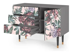 Aparador - 115х84х41 cm - S3 - Peach Peonies, Gris