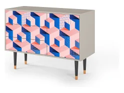Aparador - 115х84х41 cm - S3 - Pinky Squares, Arena