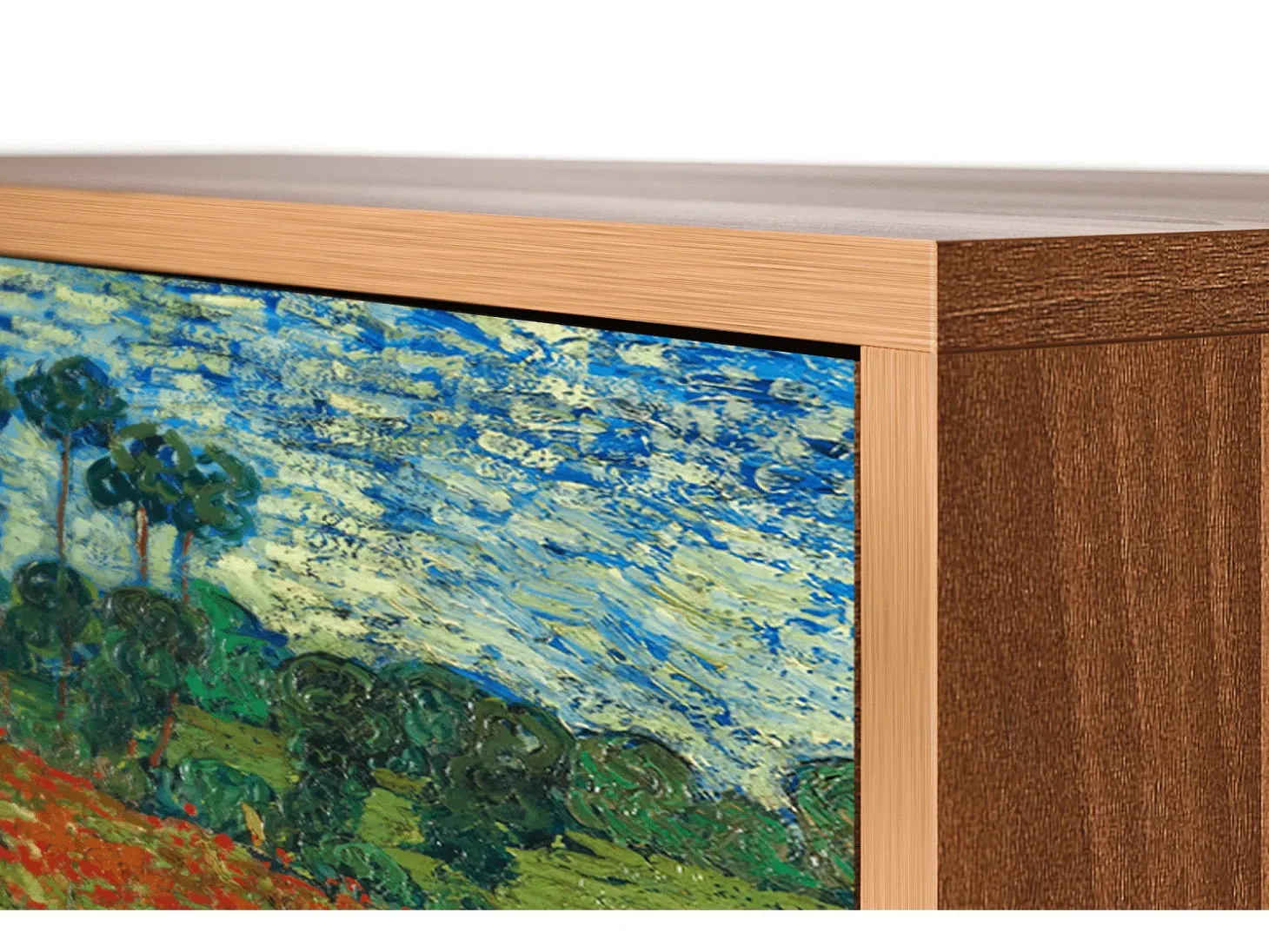 Aparador - 115х84х41 cm - S3 - Poppy field by van Gogh, Nogal