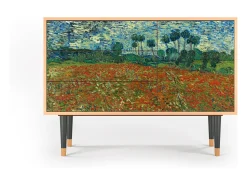 Aparador - 115х84х41 cm - S3 - Poppy field by van Gogh, Nogal