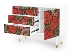 Aparador - 115х84х41 cm - S3 - Poppy Garden, Blanco