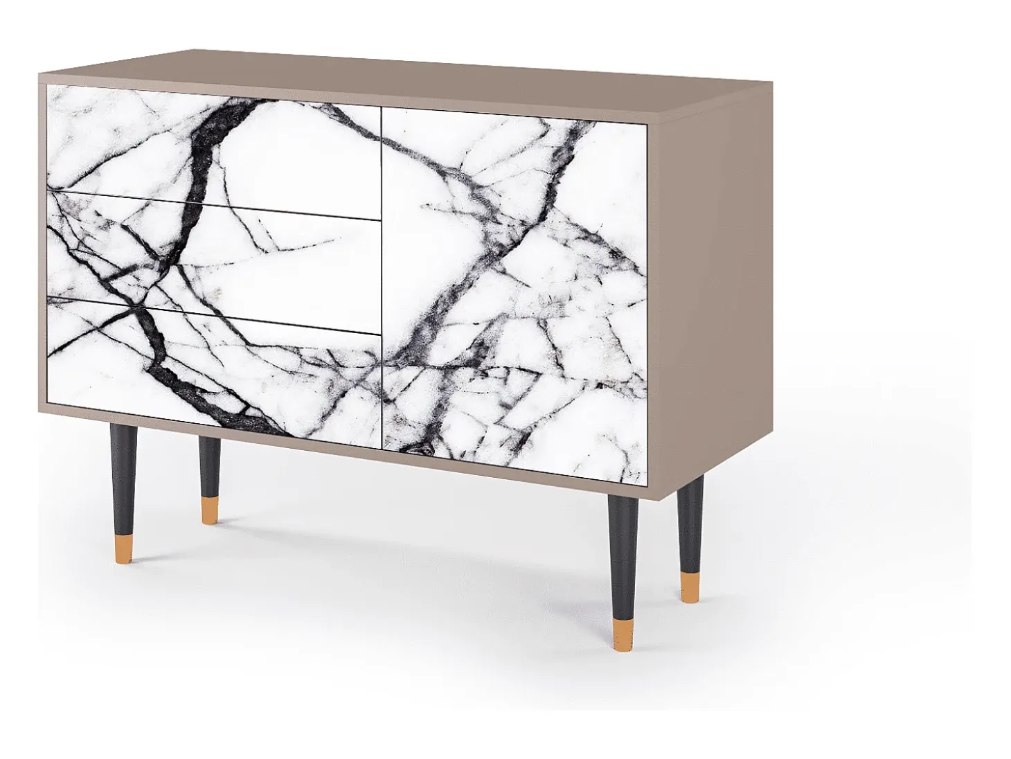Aparador - 115х84х41 cm - S3 - Raven Marble, Latte