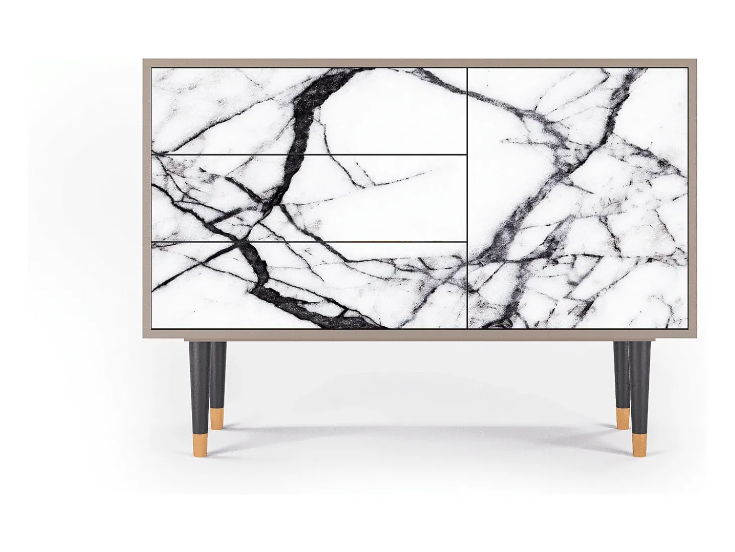 Aparador - 115х84х41 cm - S3 - Raven Marble, Latte