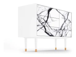 Aparador - 115х84х41 cm - S3 - Raven Marble, Blanco