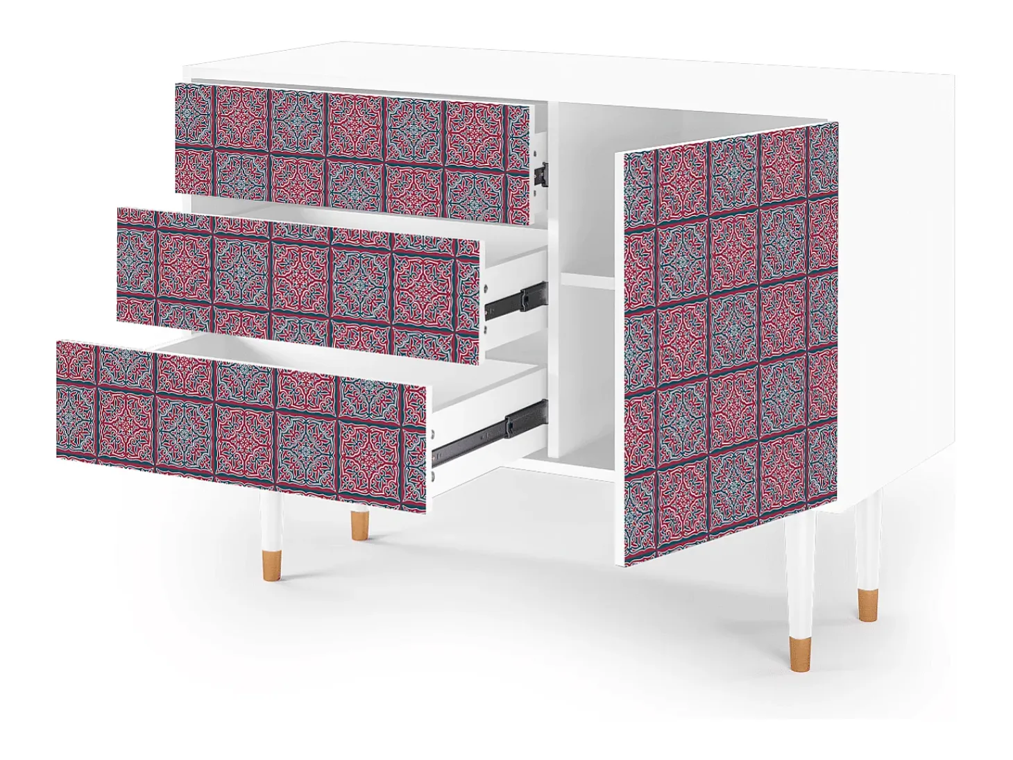 Aparador - 115х84х41 cm - S3 - Riviera Mosaic, Blanco