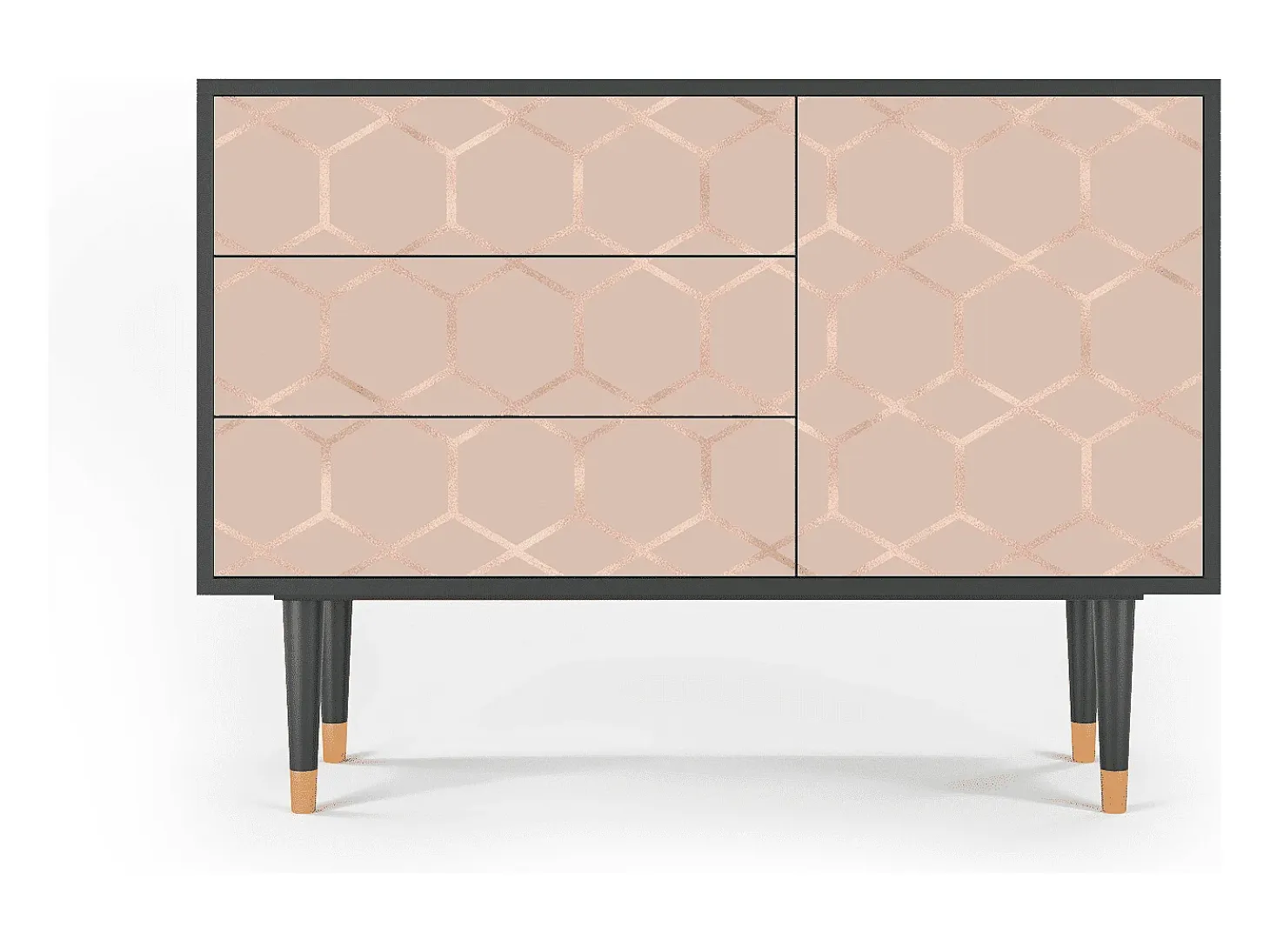 Aparador - 115х84х41 cm - S3 - Rose Honeycomb, Antracita
