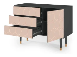 Aparador - 115х84х41 cm - S3 - Rose Honeycomb, Antracita