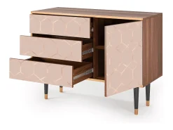 Aparador - 115х84х41 cm - S3 - Rose Honeycomb, Nogal
