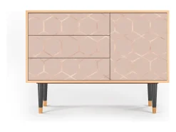 Aparador - 115х84х41 cm - S3 - Rose Honeycomb, Nogal
