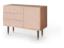 Aparador - 115х84х41 cm - S3 - Rose Honeycomb, Nogal