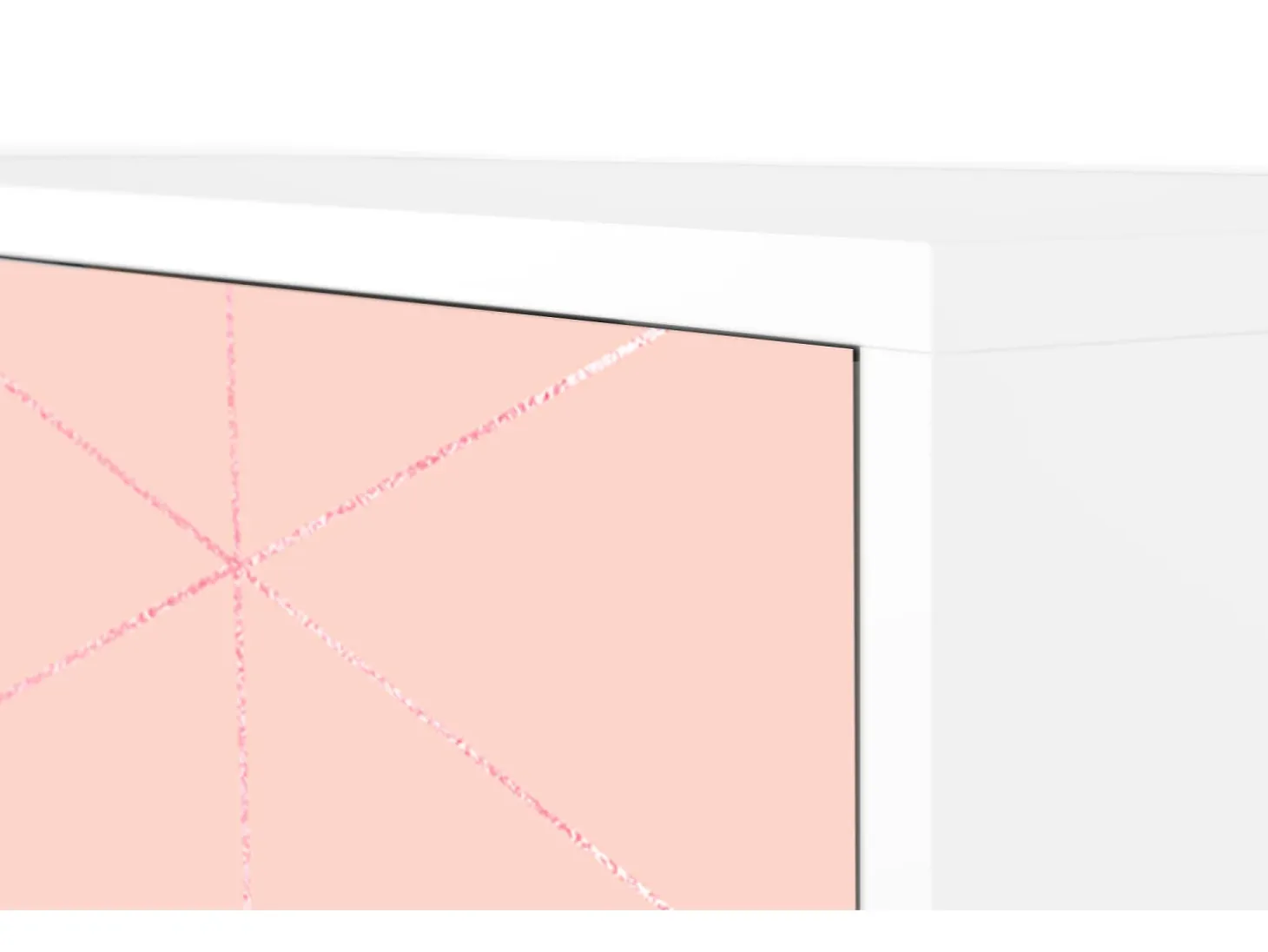 Aparador - 115х84х41 cm - S3 - Rose Quartz, Blanco