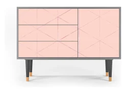 Aparador - 115х84х41 cm - S3 - Rose Quartz, Gris