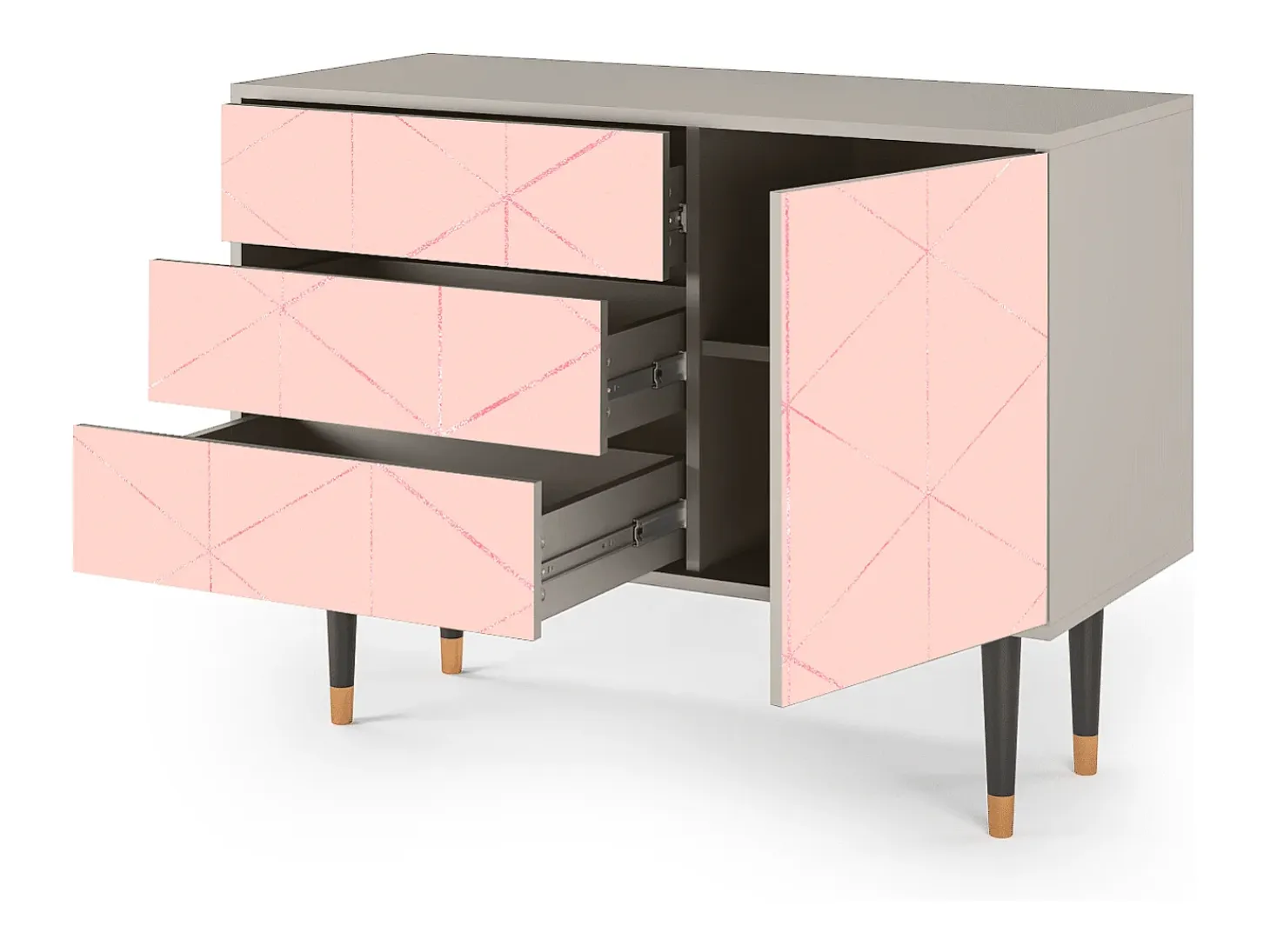 Aparador - 115х84х41 cm - S3 - Rose Quartz, Arena