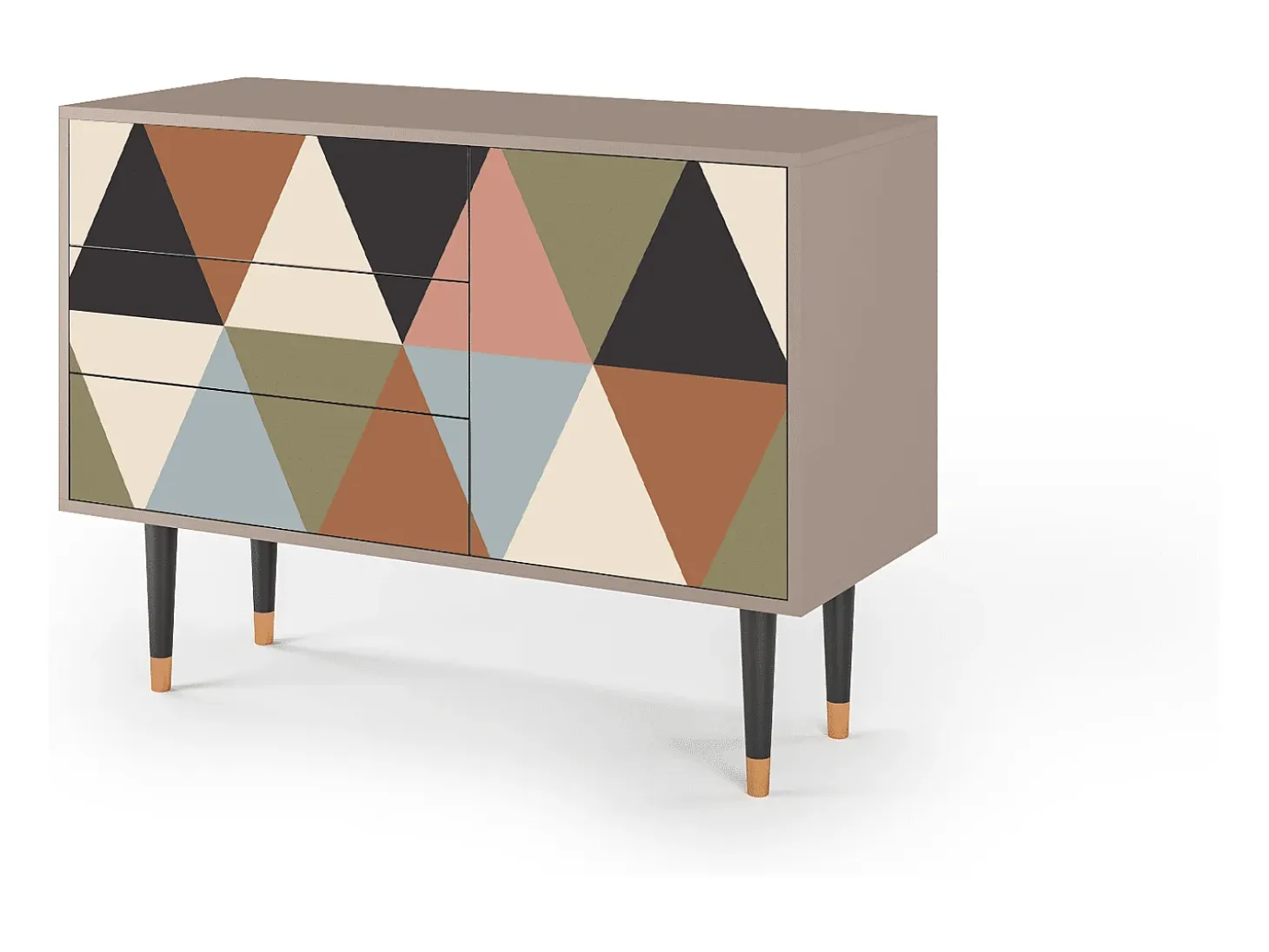 Aparador - 115х84х41 cm - S3 - Royal Triangles, Latte