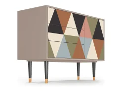 Aparador - 115х84х41 cm - S3 - Royal Triangles, Latte