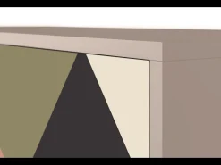 Aparador - 115х84х41 cm - S3 - Royal Triangles, Latte