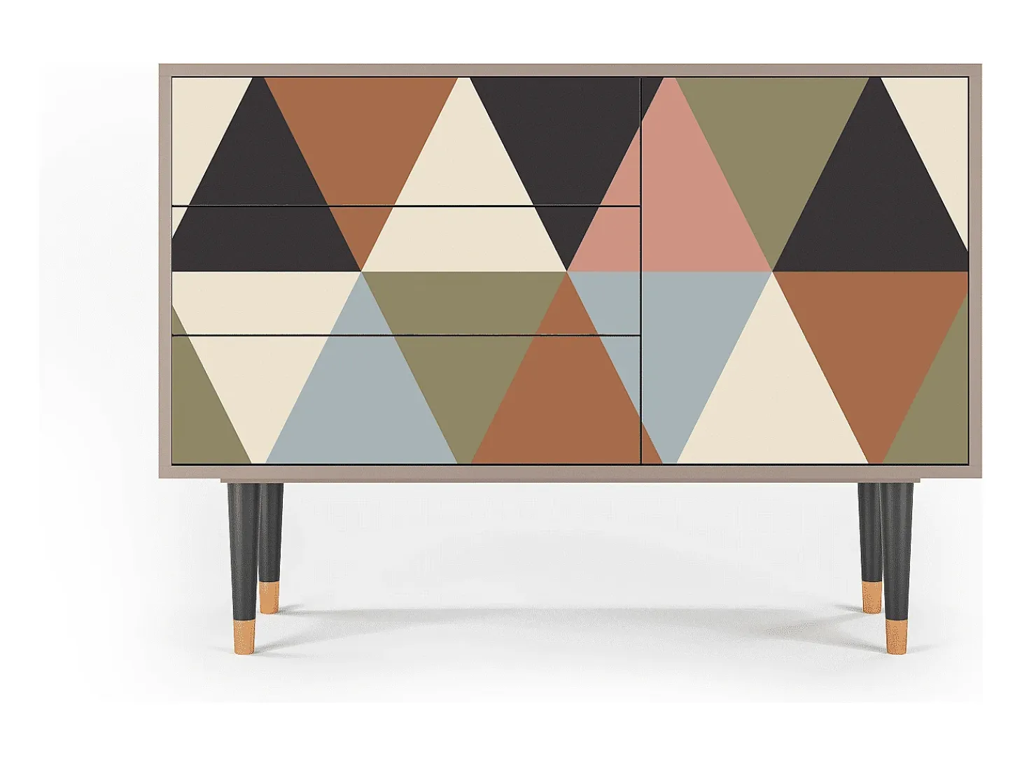 Aparador - 115х84х41 cm - S3 - Royal Triangles, Latte