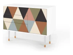 Aparador - 115х84х41 cm - S3 - Royal Triangles, Blanco