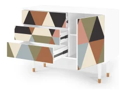 Aparador - 115х84х41 cm - S3 - Royal Triangles, Blanco