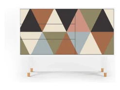 Aparador - 115х84х41 cm - S3 - Royal Triangles, Blanco