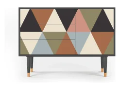 Aparador - 115х84х41 cm - S3 - Royal Triangles, Antracita