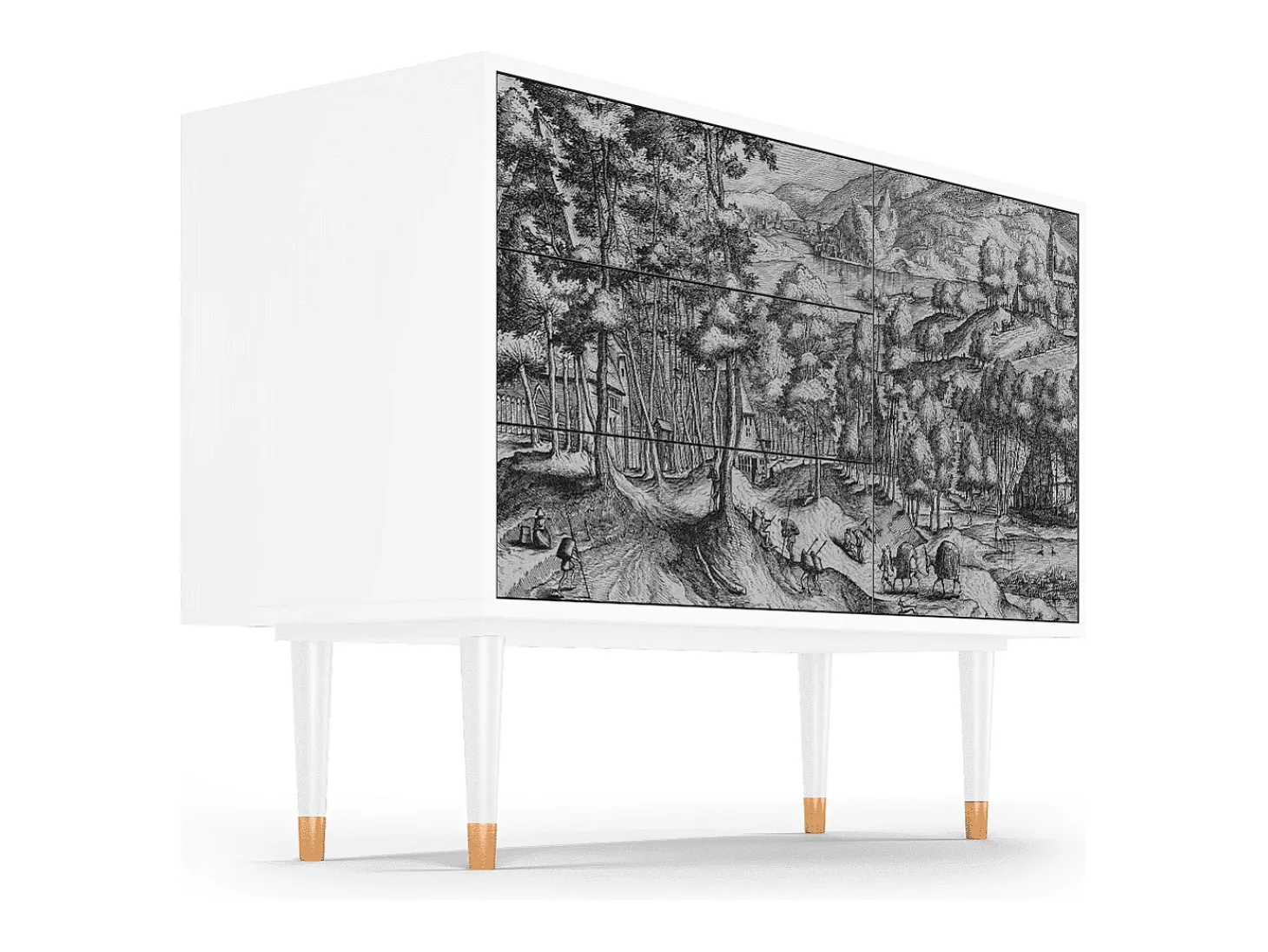 Aparador - 115х84х41 cm - S3 - Rusticorum, Blanco