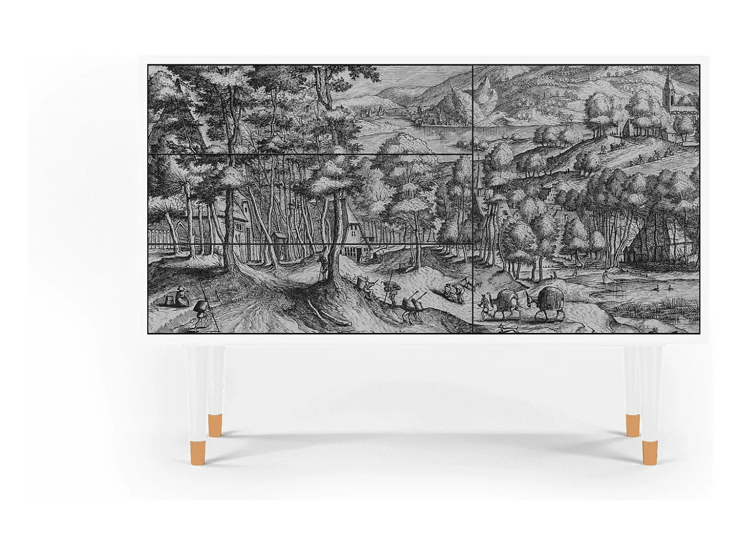 Aparador - 115х84х41 cm - S3 - Rusticorum, Blanco