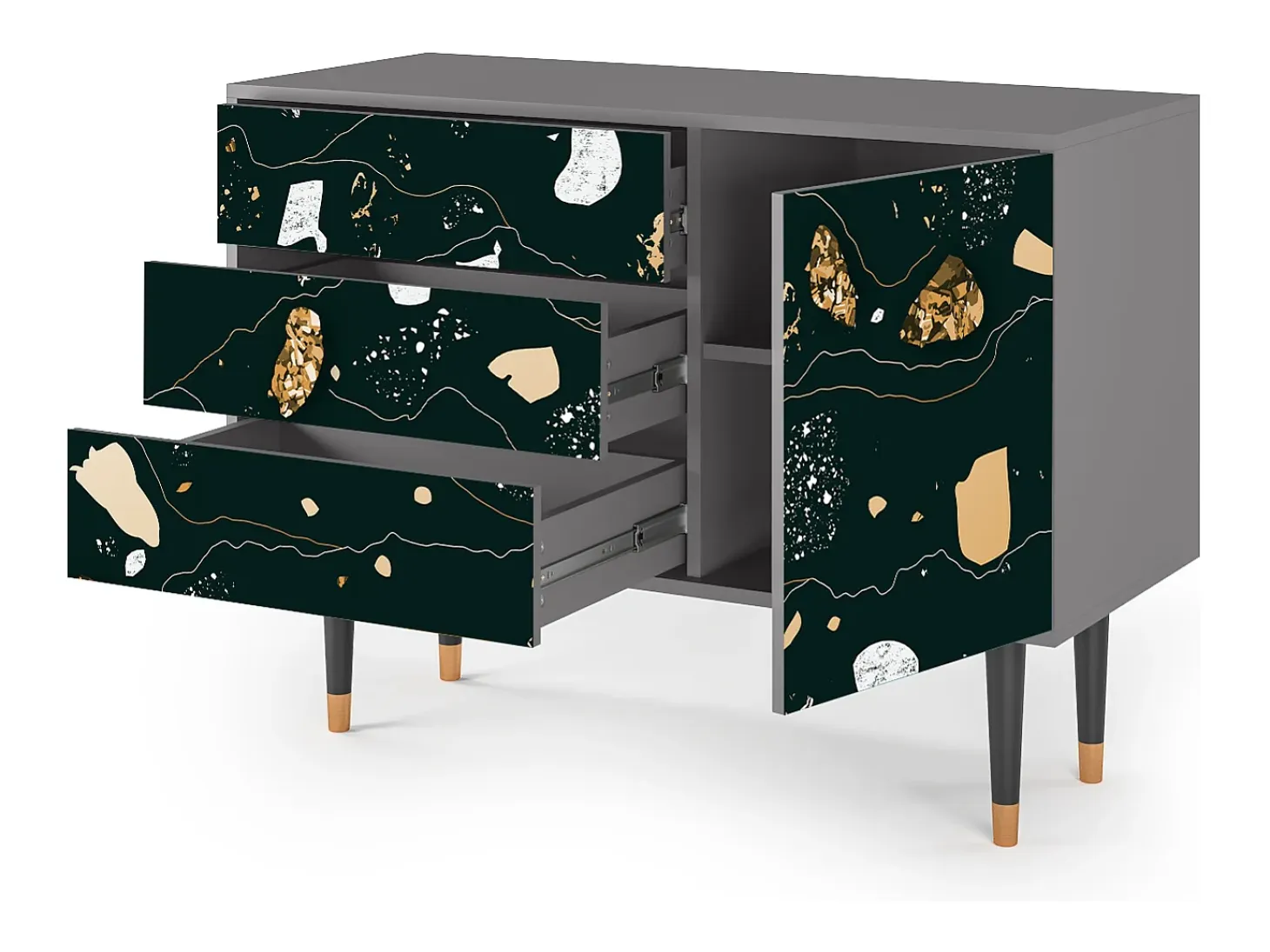 Aparador - 115х84х41 cm - S3 - Space Rocks, Gris