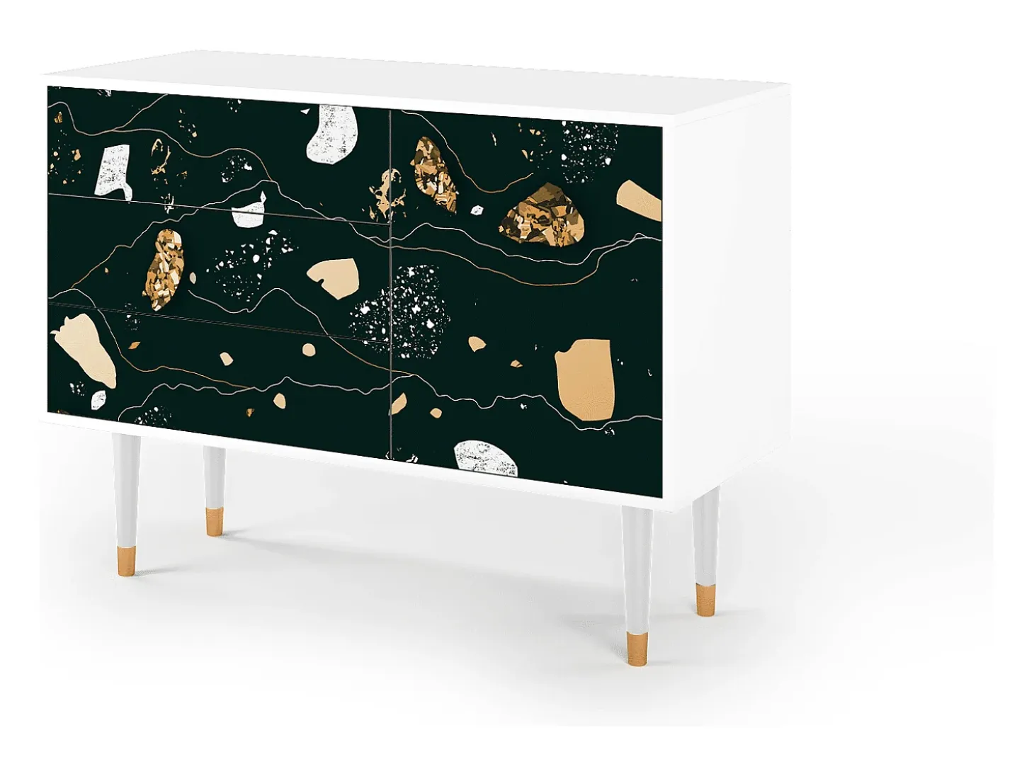 Aparador - 115х84х41 cm - S3 - Space Rocks, Blanco