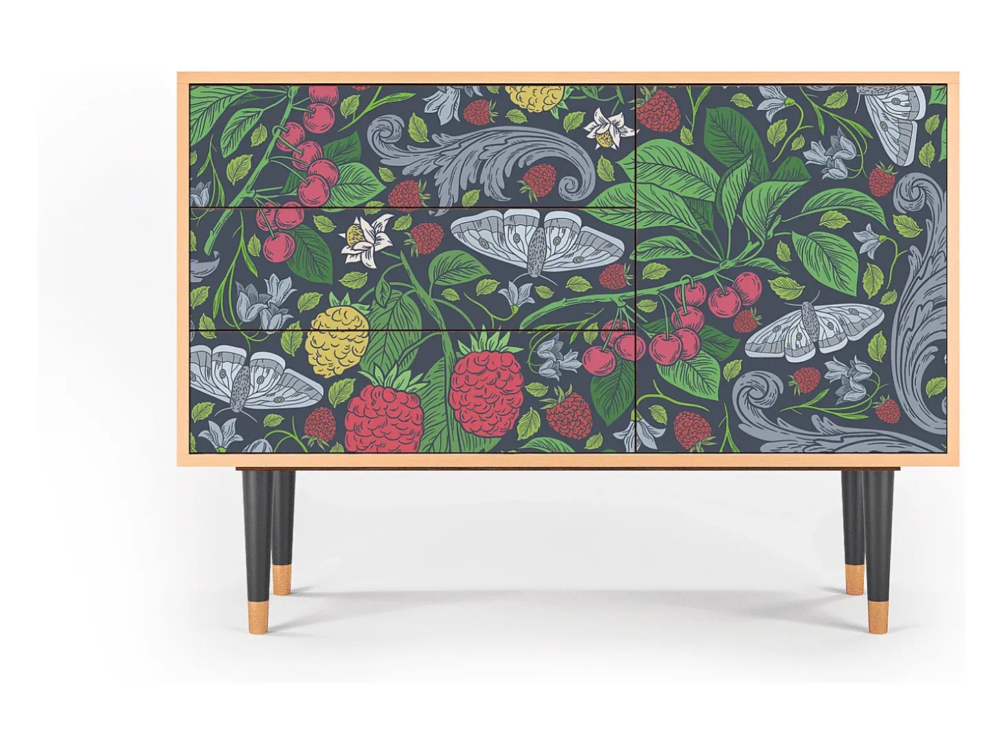 Aparador - 115х84х41 cm - S3 - Summer Berries, Nogal