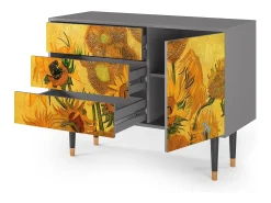 Aparador - 115х84х41 cm - S3 - Sunflowers, Gris