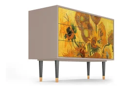 Aparador - 115х84х41 cm - S3 - Sunflowers, Latte