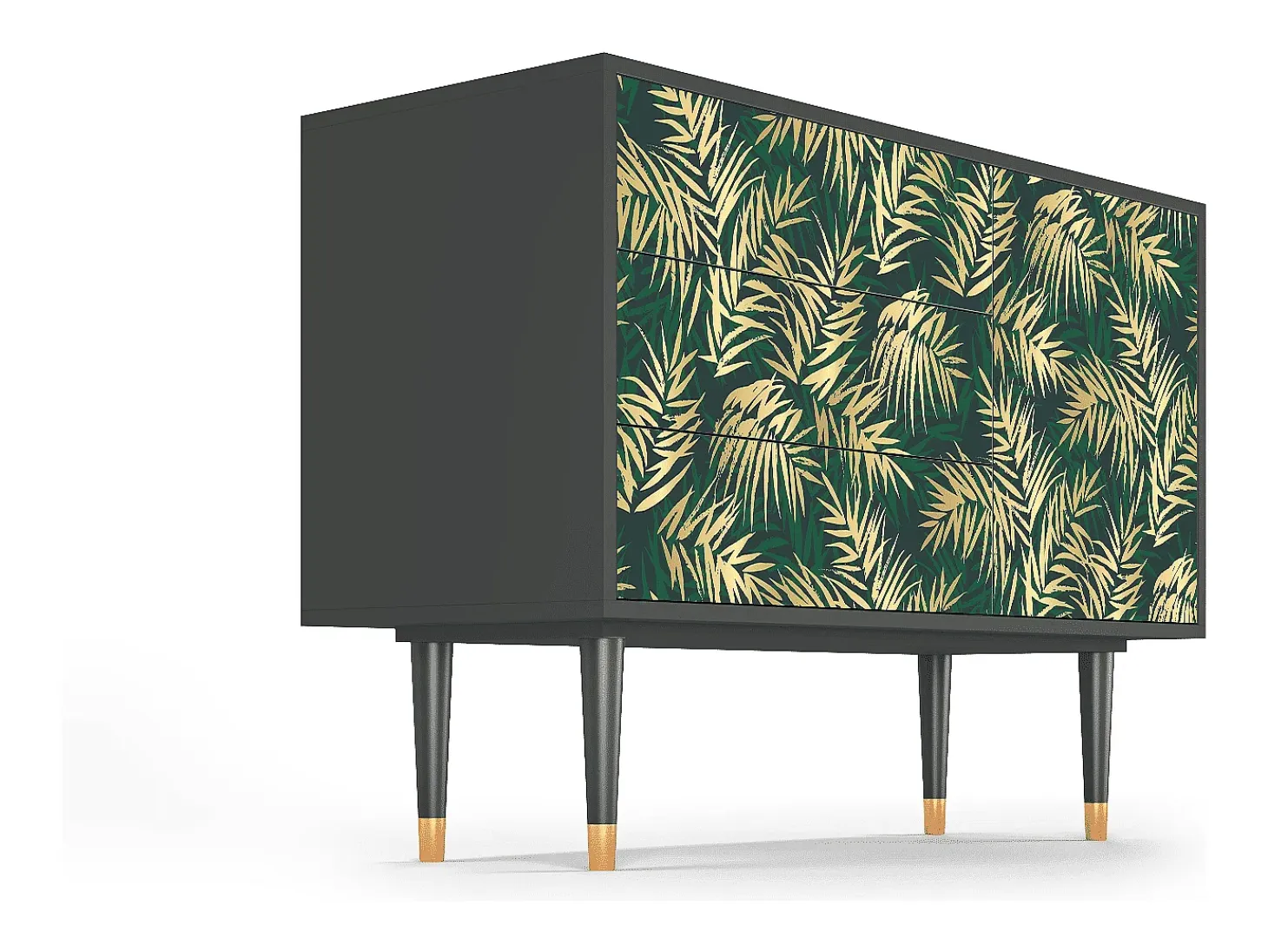 Aparador - 115х84х41 cm - S3 - Sunny Palm Tree, Antracita