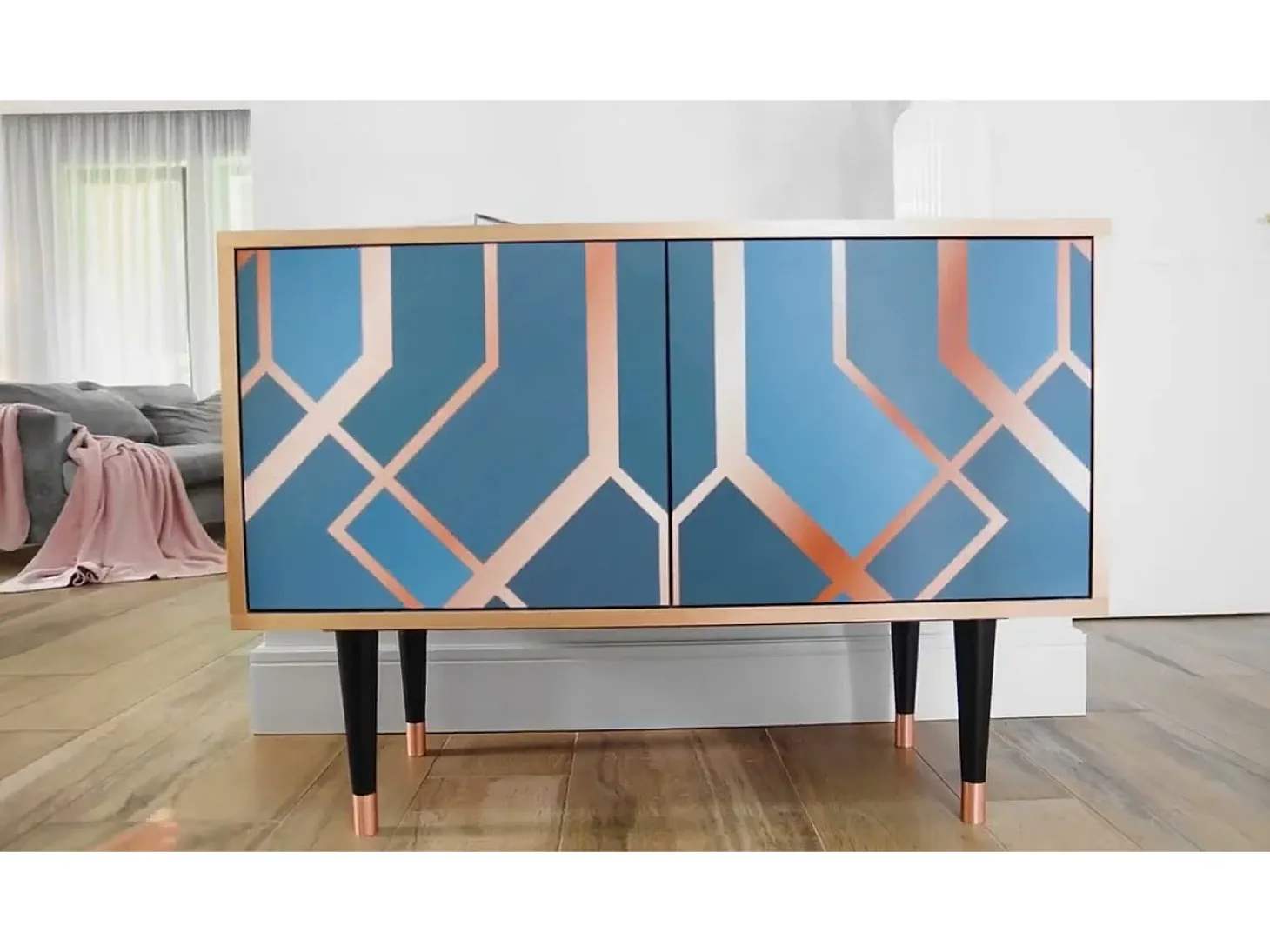 Aparador - 115х84х41 cm - S3 - Sunny Palm Tree, Antracita