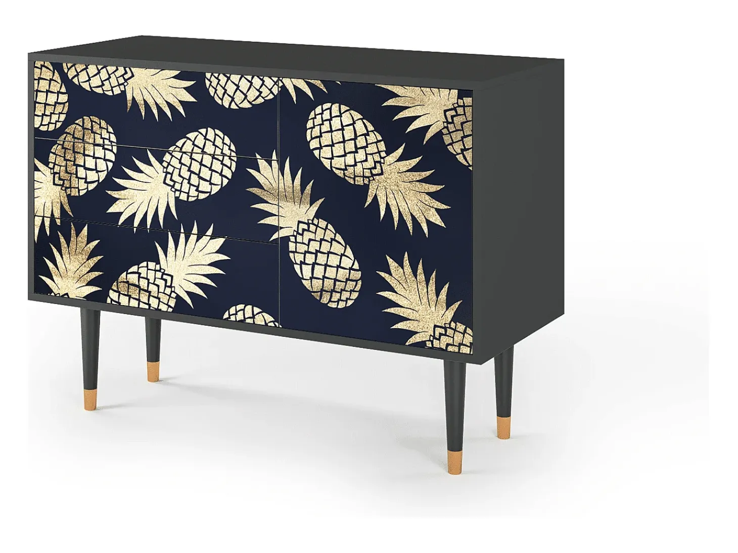 Aparador - 115х84х41 cm - S3 - Sunny Pineaple, Antracita
