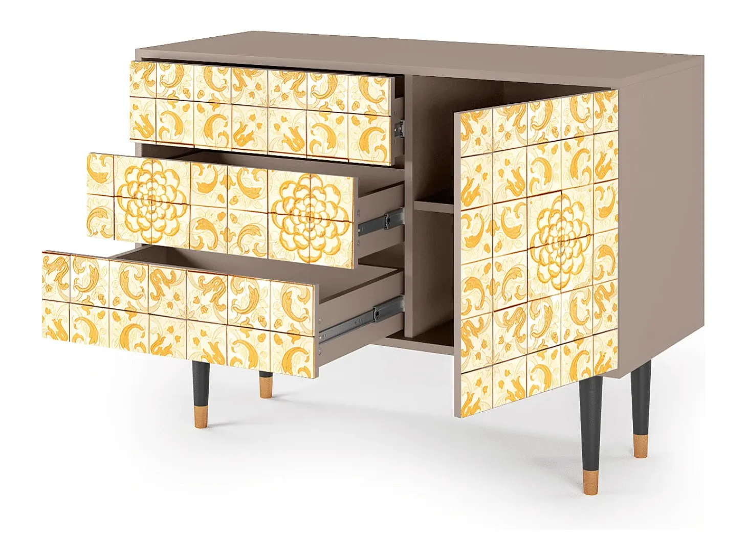 Aparador - 115х84х41 cm - S3 - Sunshiny Tile, Latte