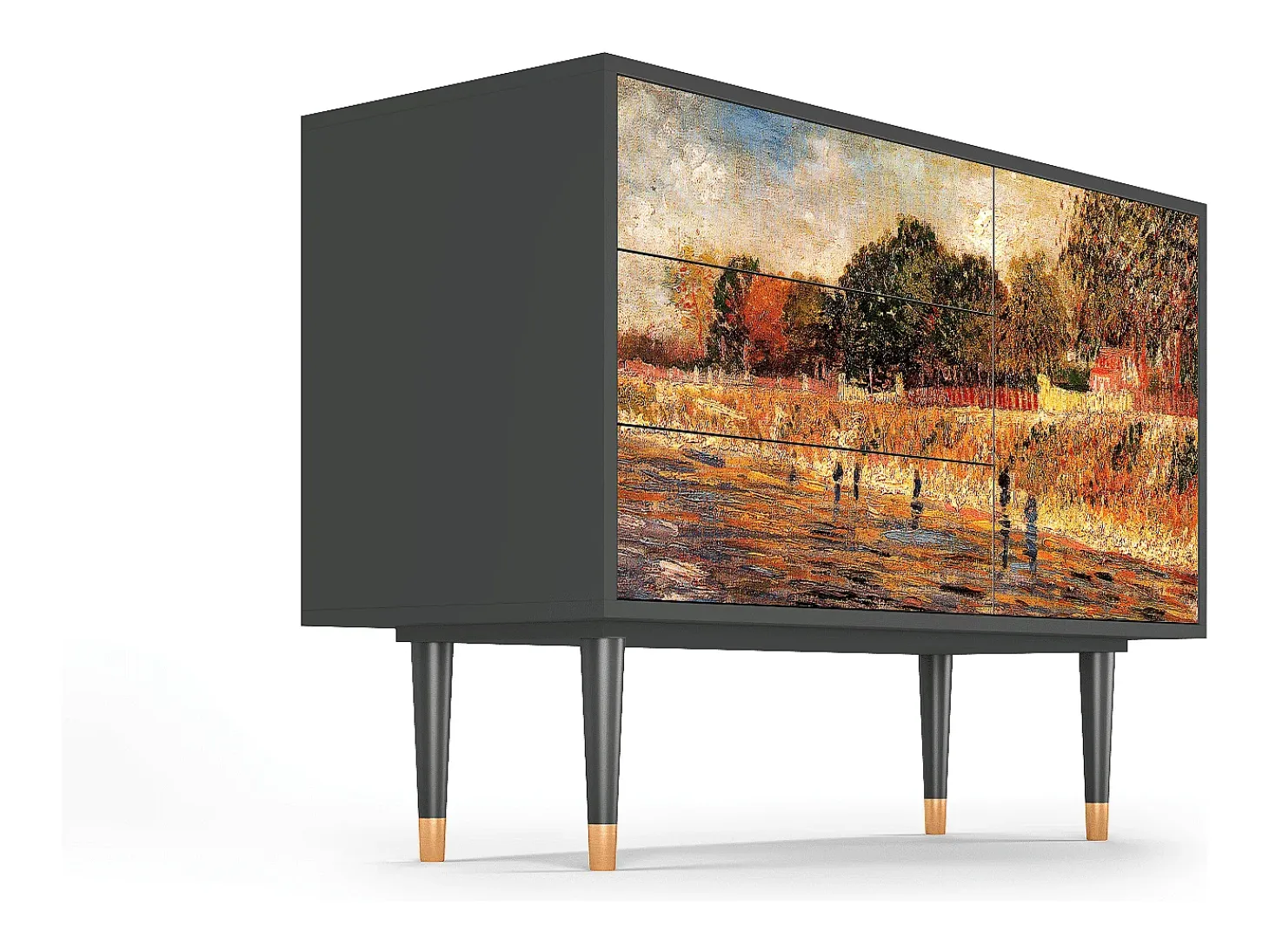 Aparador - 115х84х41 cm - S3 - The Banks, Antracita