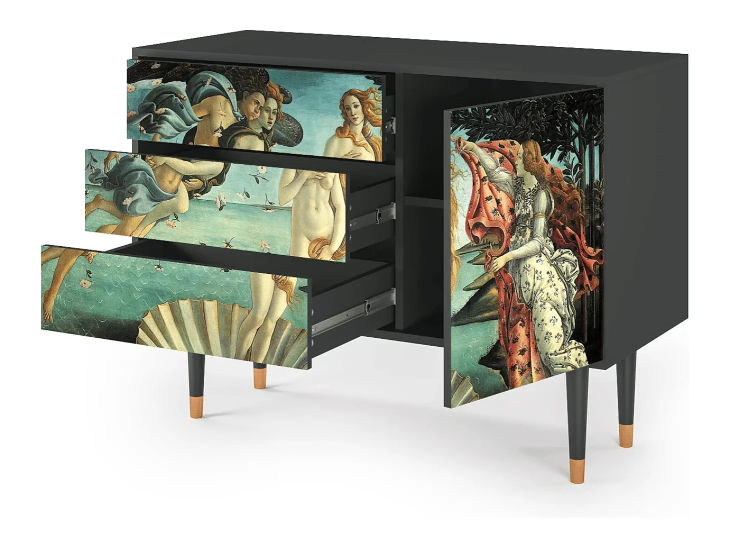 Aparador - 115х84х41 cm - S3 - The Birth of Venus, Antracita