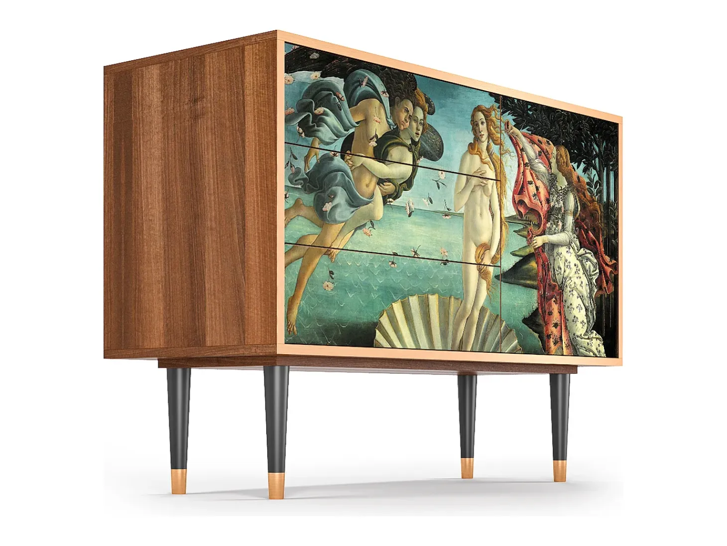 Aparador - 115х84х41 cm - S3 - The Birth of Venus, Nogal