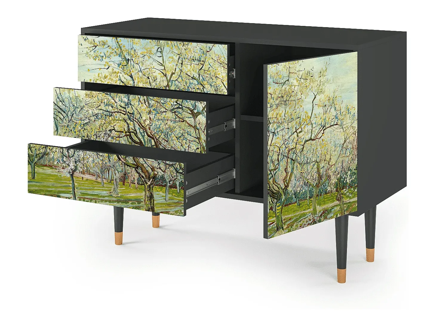 Aparador - 115х84х41 cm - S3 - The Blanco Orchard, Antracita