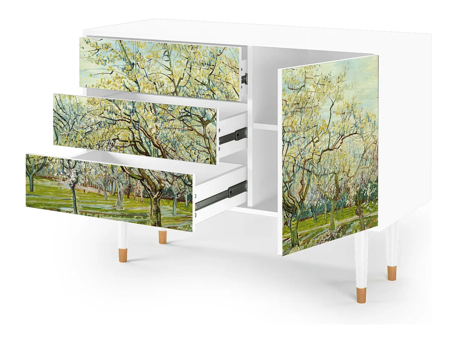 Aparador - 115х84х41 cm - S3 - The Blanco Orchard, Blanco
