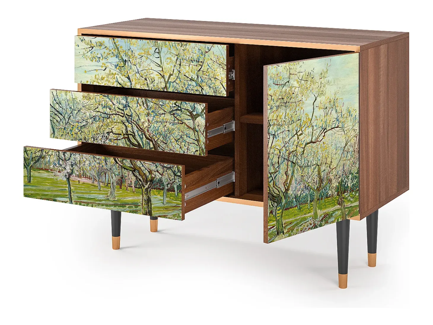 Aparador - 115х84х41 cm - S3 - The Blanco Orchard, Nogal
